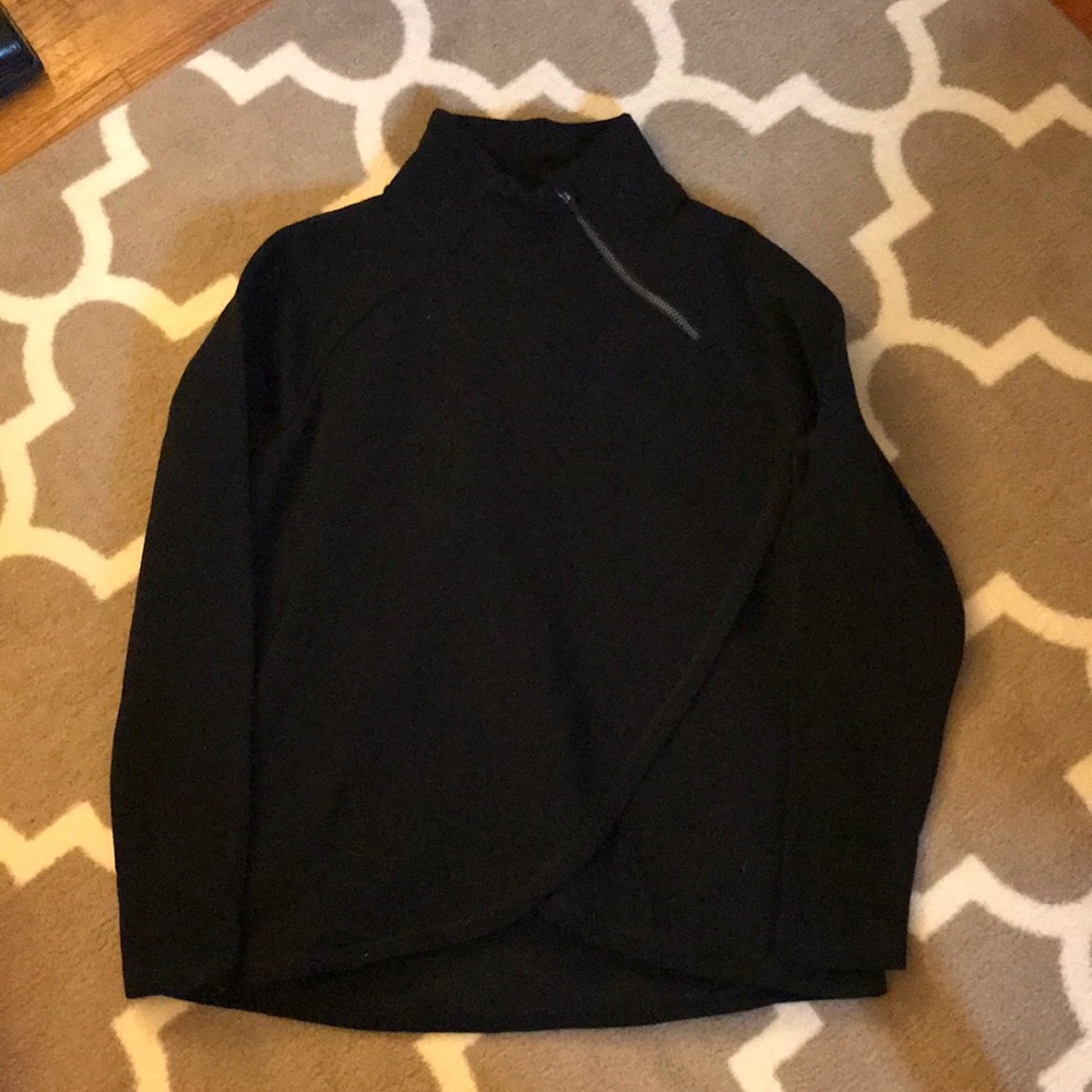 Black fleece tulip hem sweatshirt- RBX Active